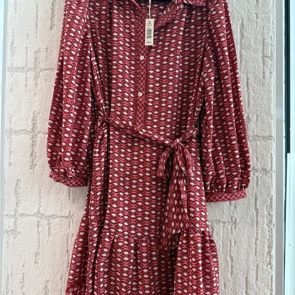 Max Studio Red Patterned Dress - Picture 8 of 14